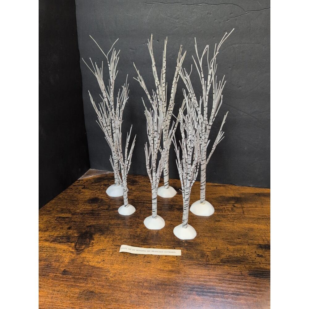 Department 56 5652636 Winter Birch Wrapped Wire Christmas‎ Village - 6 Count